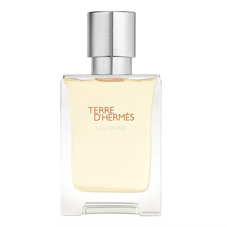 Perfume bottle labeled 'Terre d'Hermes' on a white background