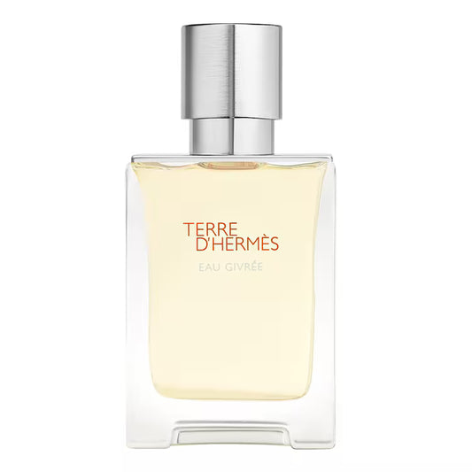 Perfume bottle labeled 'Terre d'Hermes' on a white background