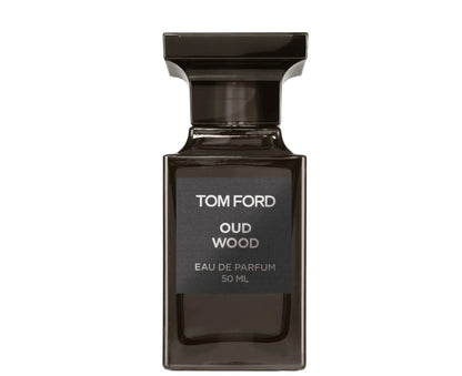 Tom Ford Oud Wood perfume bottle on a white background