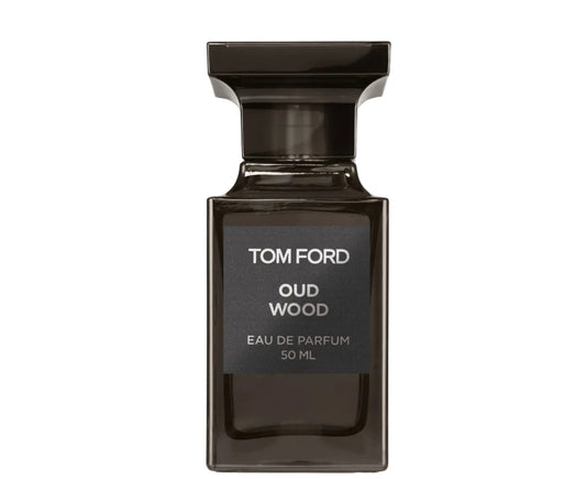 Tom Ford Oud Wood perfume bottle on a white background